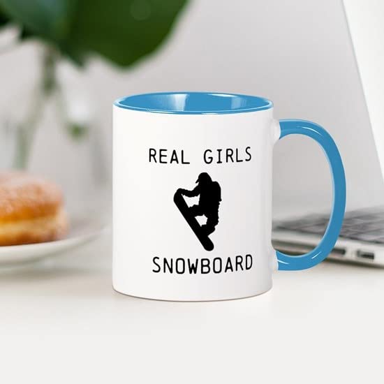 CafePress Real Girls Snowboard! Mug Ceramic Coffee Mug, Tea Cup 11 oz