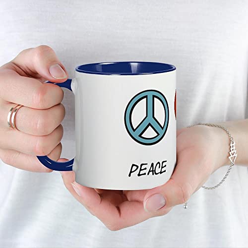 CafePress Peace.Love.Braces Mug Ceramic Coffee Mug, Tea Cup 11 oz