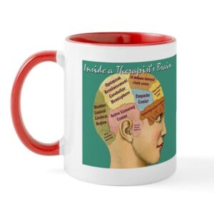 CafePress Inside A Therapist's Mind Mug Design Mug Ceramic Coffee Mug, Tea Cup 11 oz
