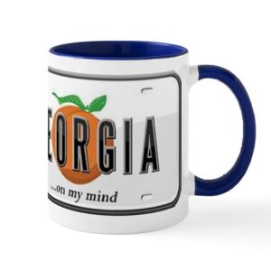 cafepress georgia plate mug ceramic coffee mug, tea cup 11 oz