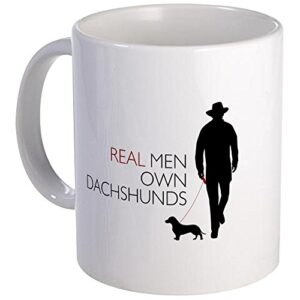 cafepress real men own dachshunds mug ceramic coffee mug, tea cup 11 oz