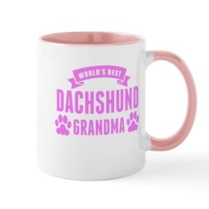 cafepress worlds best dachshund grandma mugs ceramic coffee mug, tea cup 11 oz