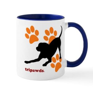 cafepress tripawds hound dog mugs ceramic coffee mug, tea cup 11 oz