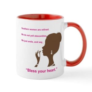cafepress bless your heart mug ceramic coffee mug, tea cup 11 oz