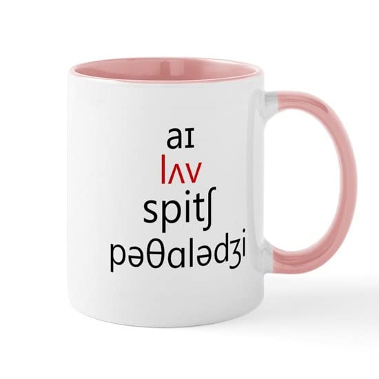 CafePress I Love Speech Pathology Phonetics 2 Mugs Ceramic Coffee Mug, Tea Cup 11 oz