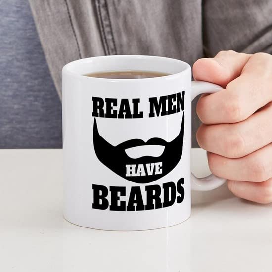 CafePress Real Men Have Beards Mugs Ceramic Coffee Mug, Tea Cup 11 oz