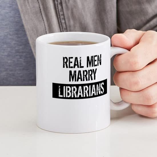 CafePress Real Men Marry Librarians Mugs Ceramic Coffee Mug, Tea Cup 11 oz