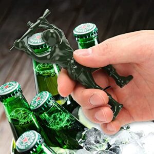 2 Pcs Green Army Man Bottle Opener, Creative 3d Mini Soldier Beer Wine Bottle Opener Beverage Easy Opening Bottle Opener Funny Bottle Opener Bartender Compatible Coke Bottle 0pener