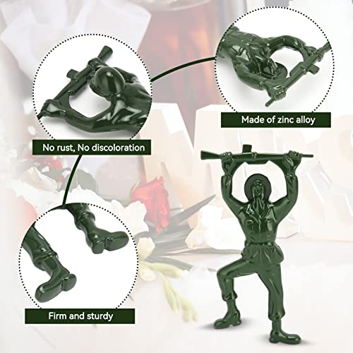 2 Pcs Green Army Man Bottle Opener, Creative 3d Mini Soldier Beer Wine Bottle Opener Beverage Easy Opening Bottle Opener Funny Bottle Opener Bartender Compatible Coke Bottle 0pener