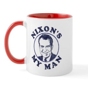 cafepress nixon’s my man t shirt mug ceramic coffee mug, tea cup 11 oz