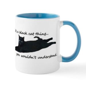 cafepress black cat thing mugs ceramic coffee mug, tea cup 11 oz