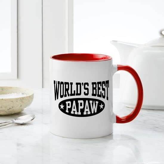 CafePress World's Best Papaw Mug Ceramic Coffee Mug, Tea Cup 11 oz