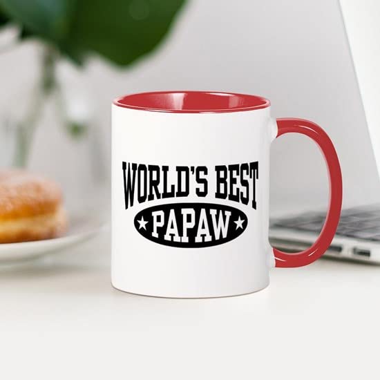 CafePress World's Best Papaw Mug Ceramic Coffee Mug, Tea Cup 11 oz