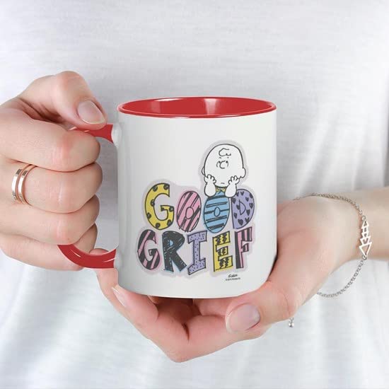 CafePress Charlie Brown Good Grief Mugs Ceramic Coffee Mug, Tea Cup 11 oz