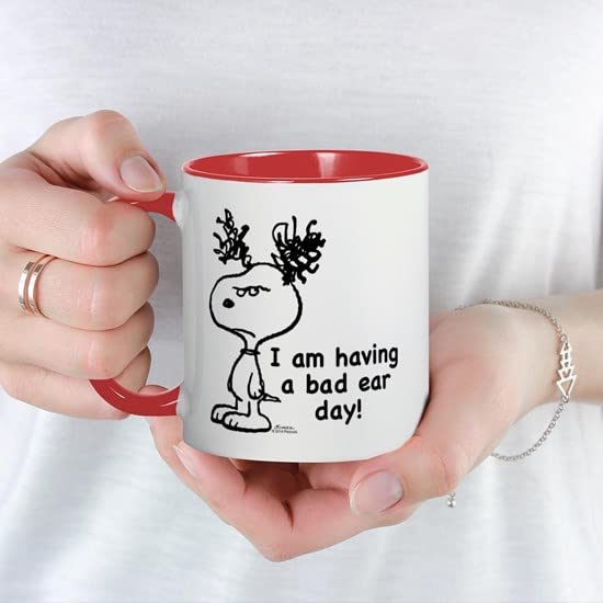 CafePress Snoopy: Bad Ear Day Mug Mugs Ceramic Coffee Mug, Tea Cup 11 oz