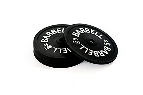 6 Set Barbell Bumper Plate Drink Coasters, Round Black Silicone Coasters, Coasters for Coffee Table, Coasters for Drinks, Absorbent Non-Stick Coaster Set for Table Top, Fitness Gym Accessories Gift