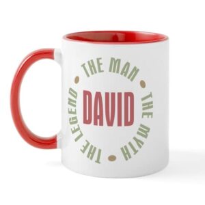 cafepress david man myth legend mug ceramic coffee mug, tea cup 11 oz