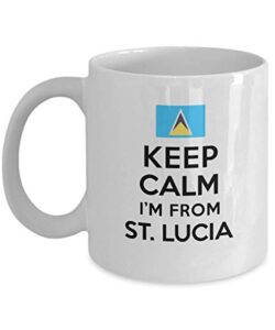 mug for people of st lucia keep calm i’m from st lucia best perfect cool mug ideas coffee mug tea cup nationality pride men women