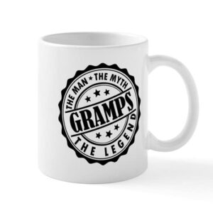 cafepress gramps the man the myth the legend mugs ceramic coffee mug, tea cup 11 oz