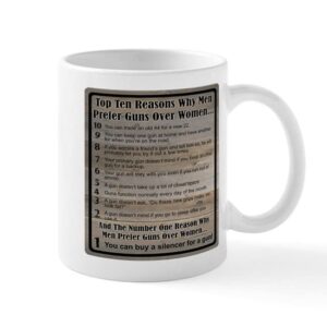 cafepress men prefer guns mug ceramic coffee mug, tea cup 11 oz