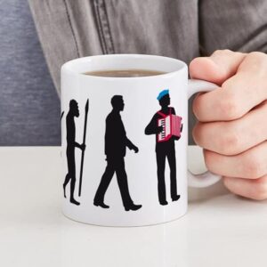 CafePress Evolution Of Man Accordion Player Mugs Ceramic Coffee Mug, Tea Cup 11 oz