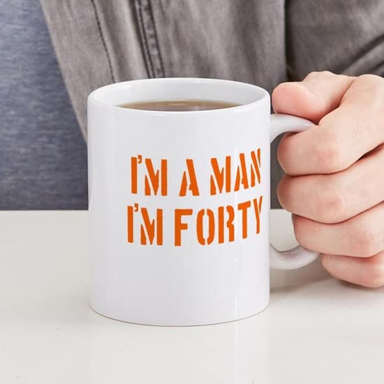 CafePress I'm A Man I'm 40 Mug Ceramic Coffee Mug, Tea Cup 11 oz