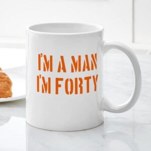 CafePress I'm A Man I'm 40 Mug Ceramic Coffee Mug, Tea Cup 11 oz