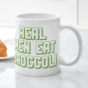 CafePress Real Men Eat Broccoli Ceramic Coffee Mug, Tea Cup 11 oz