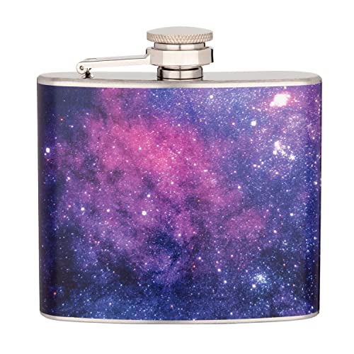 Galaxy Stars 5 oz. Stainless Steel Flask