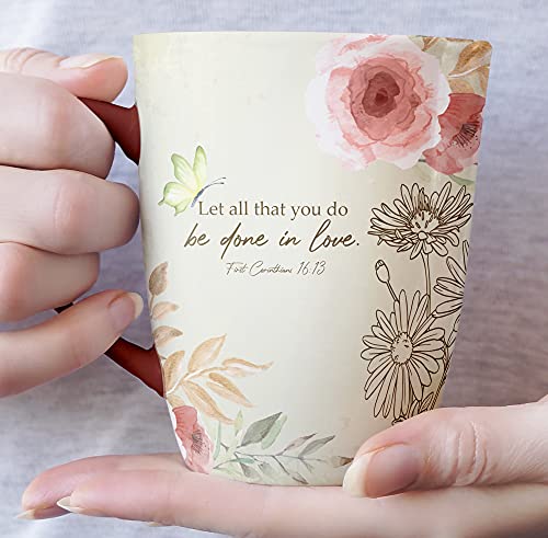 BTaT- Christian Coffee Cups, Set of 6, 12oz, Bible Verse Mugs, Christian Mugs, Bible Mug Set for Women, Christian Gifts, Inspirational Mugs for Women, Scripture Coffee Cups, Cups with Biblical Message