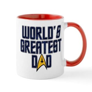 cafepress star trek world’s greatest dad mug ceramic coffee mug, tea cup 11 oz