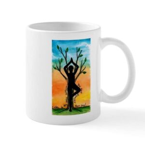 cafepress yoga mug ceramic coffee mug, tea cup 11 oz