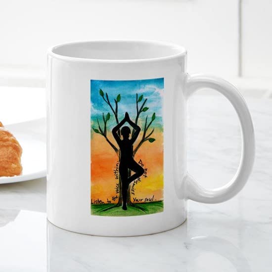 CafePress Yoga Mug Ceramic Coffee Mug, Tea Cup 11 oz