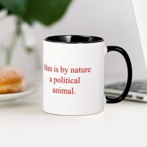 CafePress Man Is By Nature A Political Animal Mugs Ceramic Coffee Mug, Tea Cup 11 oz