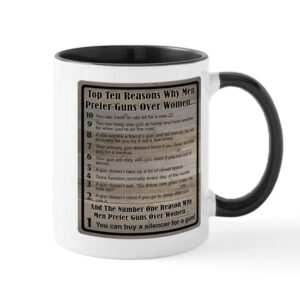 cafepress men prefer guns mug ceramic coffee mug, tea cup 11 oz