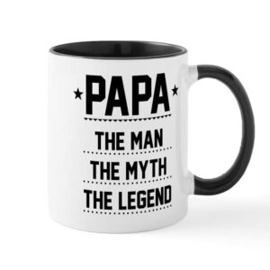 cafepress papa the man, the myth, the legend mugs ceramic coffee mug, tea cup 11 oz