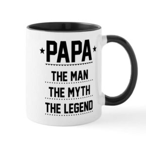 CafePress Papa The Man, The Myth, The Legend Mugs Ceramic Coffee Mug, Tea Cup 11 oz