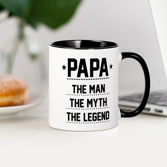 CafePress Papa The Man, The Myth, The Legend Mugs Ceramic Coffee Mug, Tea Cup 11 oz