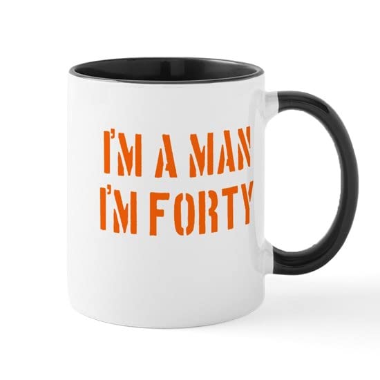 CafePress I'm A Man I'm 40 Mug Ceramic Coffee Mug, Tea Cup 11 oz