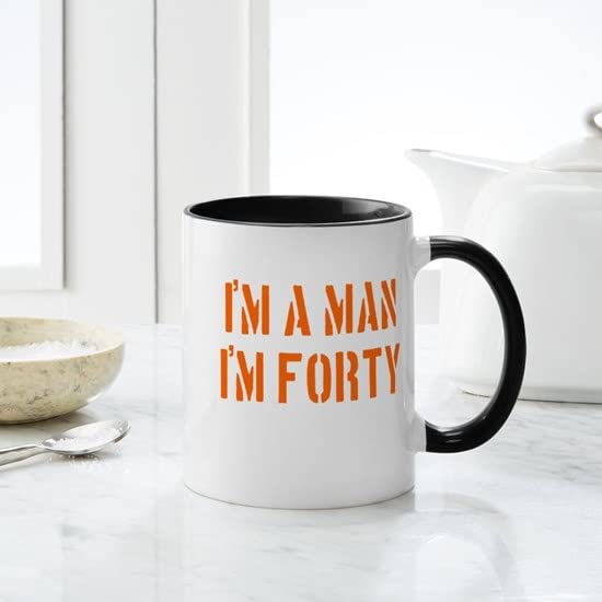 CafePress I'm A Man I'm 40 Mug Ceramic Coffee Mug, Tea Cup 11 oz