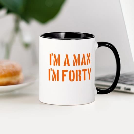 CafePress I'm A Man I'm 40 Mug Ceramic Coffee Mug, Tea Cup 11 oz