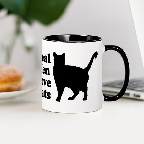 CafePress Real Men Love Cats Ceramic Coffee Mug, Tea Cup 11 oz