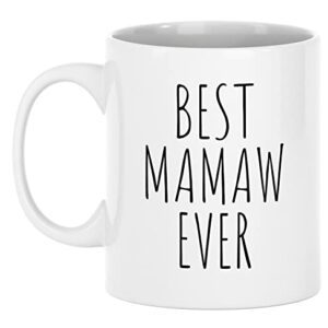 Exxtra Gifts Best Mamaw Ever Mug Grandmother Cup From Grandkids Grandma Present 11 oz White