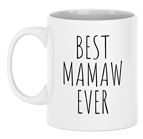 Exxtra Gifts Best Mamaw Ever Mug Grandmother Cup From Grandkids Grandma Present 11 oz White