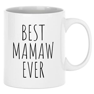 Exxtra Gifts Best Mamaw Ever Mug Grandmother Cup From Grandkids Grandma Present 11 oz White