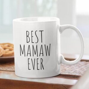 Exxtra Gifts Best Mamaw Ever Mug Grandmother Cup From Grandkids Grandma Present 11 oz White