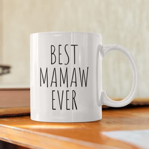 Exxtra Gifts Best Mamaw Ever Mug Grandmother Cup From Grandkids Grandma Present 11 oz White