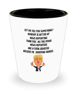 funny trump for news reporter journalist sports court men women nobody is better at news reporting than you unique drinking cup best gag ide