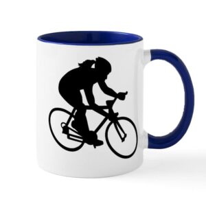 cafepress cycling woman girl ceramic mug ceramic coffee mug, tea cup 11 oz