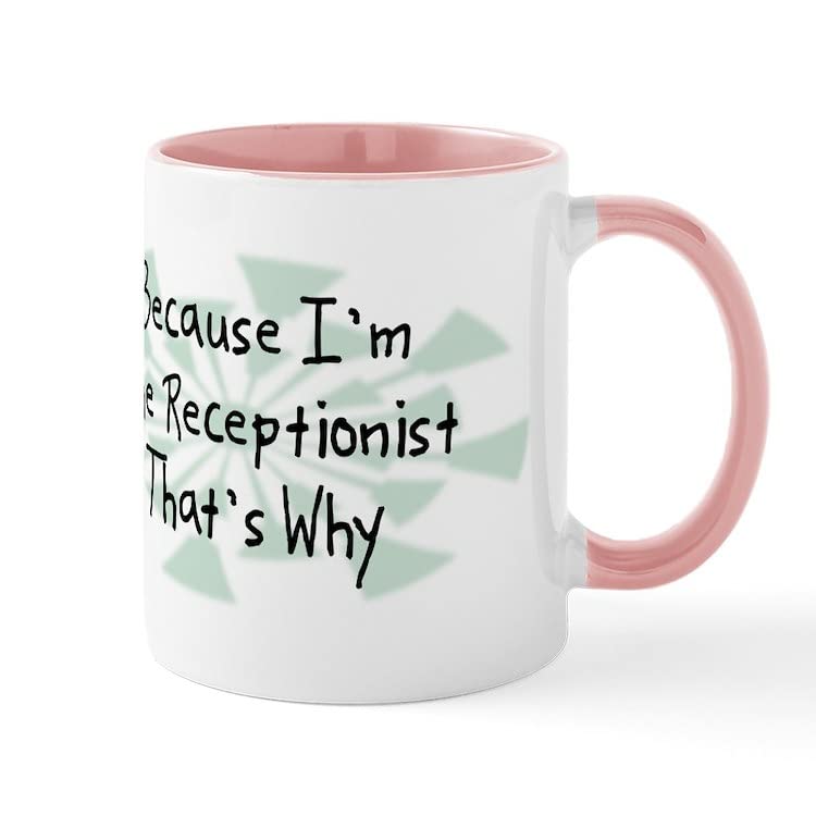 CafePress Wg358_Receptionist Ceramic Mug Ceramic Coffee Mug, Tea Cup 11 oz